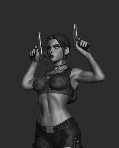 lara cruz arte 3d print model - Mito3D