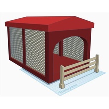 large barnyard animal pen architecture doll accessories building accessory farm 3d print model - Mito3D