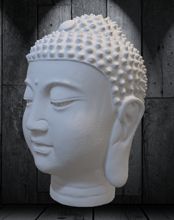 large buddha head old 3d print model - Mito3D