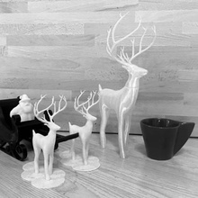 große Weihnachts-Hirsche voronoi großen Schlitten Kunst stag 3d print model - Mito3D