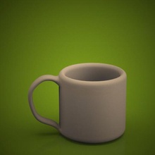 large cup home low poly 3d print model - Mito3D