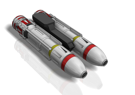 ampla míssil par pilão acessório aeroespacial artilharia lutador jato mantícora modelo ordenança foguete Estrela guerras martelo guerra veículos transporte 3d print model - Mito3D