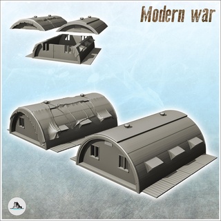 large modern storage sheds two roof versions 6 - cold era warfare conflict world war 3 afghanistan iraq yugoslavia Game wargaming architecture tabletop miniatures scenery wargame game terrain house accessories europe flames ukraine contempory dead yankee crisis zombie 3d print model - Mito3D
