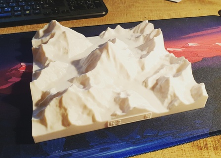 large mountain landscape - k2 pakistan 3d model art rpg game mountains geography mountainscape range peak 3d print model - Mito3D