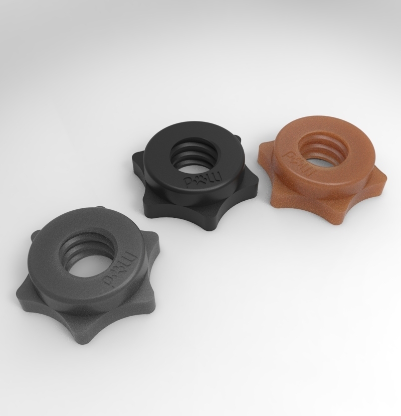 Nuss Hanteln verschiedene Gewichte 3D print model - Mito3D