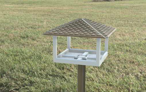 ampla plataforma pássaro alimentador ampla pássaro alimentador 3d print model - Mito3D