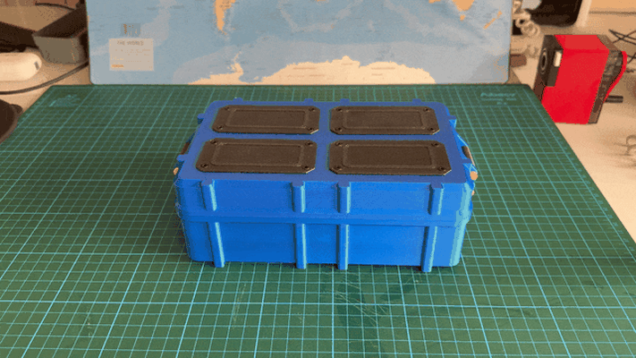 büyük takviyeli kutu kapatma depolama mandal cıvata vidalamak araç kutusu araçlar koruma sipariş 3d menteşe düzenlemek durum kılıf renkli bahçe ev 3d print model - Mito3D