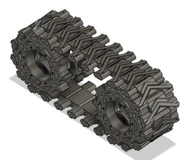large robot tracks sprockets Gadget robotics robotic 3d print model - Mito3D