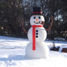 large scale multi piece snowman home decor winter frosty christmas 3d print model - Mito3D