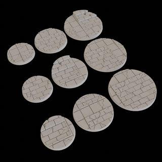 large scenic wargaming bases 60mm 80mm 100mm 170mm - stone bricks & slabs Game base tabletop space marine heresy sigmar textured texture middle earth fantasy gothic brick tiles 3d print model - Mito3D