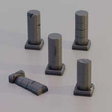 ampla pedra colunas antigo fantasia grego velho pilar romano terreno aventura tijolo masmorra d ruínas agrupar cenário Frostgrave espalhar coluna 3d print model - Mito3D
