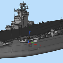 grand surface navire avion transporteur 3d print model - Mito3D