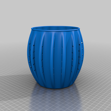 larger rib holes lip vase pot flower decor 3d print model - Mito3D