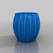 larger rib lip vase pot flower decor 3d print model - Mito3D