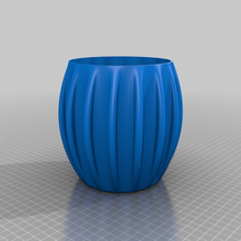 grand nervure vase pot fleur décor 3d print model - Mito3D