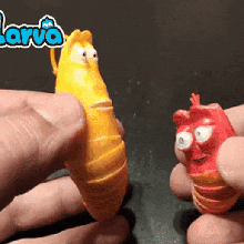larva game larvae flexible flexi place print articulated toy lazy cartoons 3d print model - Mito3D