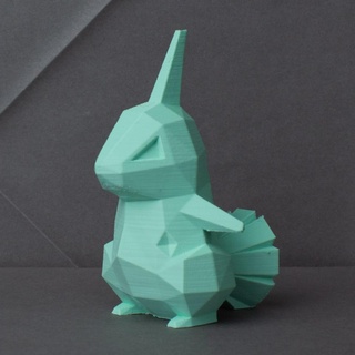 larvitar Basso poli Pokemon low poly lowpoly sfaccettato gen 2 ii generazione figura pok lun 3d print model - Mito3D