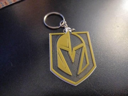 Vegas d'or chevaliers porte clés logo hockey sports 3d print model - Mito3D