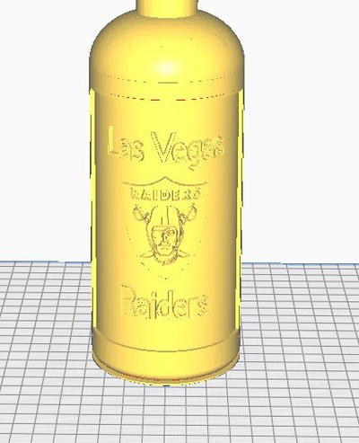 vegas asaltantes litofano vino botella regalo 3d print model - Mito3D