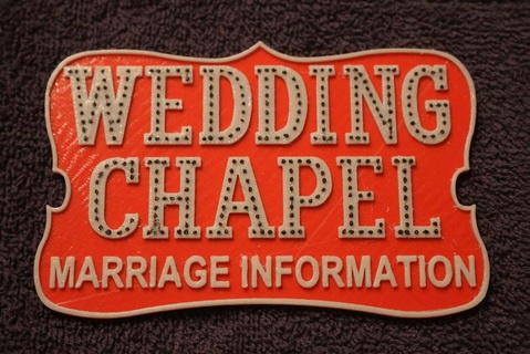 las vegas Casamento capela placa brilho Sombrio casamento néon sinais logotipos 3d print model - Mito3D