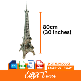laser cut design eiffel Torre 3mm Francia Parigi co2 Taglio 3d print model - Mito3D