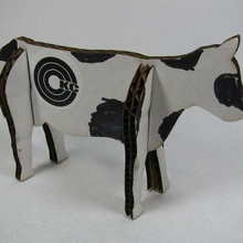 laser cows various toy ornament lasercut cow ccckc cardboard animal 3d print model - Mito3D