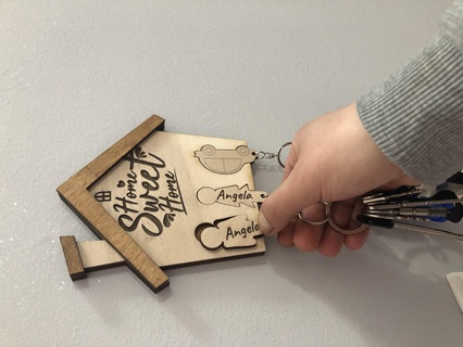lazer kesmek kişiselleştirilmiş duvar anahtarlık anahtar yüzük anahtarlar hediye Odun katmanlı tasarım benzersiz özel Sanat moda gravür sipariş mağaza ev tasarımı 3d print model - Mito3D