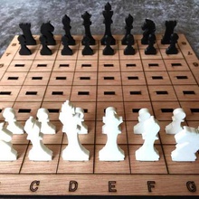 laser cut jeu d'échecs coupeur de lasercutter plateau jeux société 3d print model - Mito3D