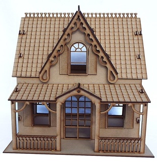laser cut wooden american girl doll house 3d print model - Mito3D