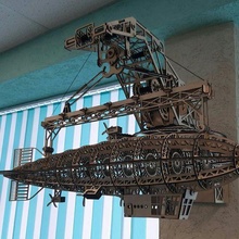 laser cutting mechanical airship stl 3d print model - Mito3D