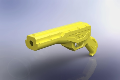 laser arma fogo brinquedo laser arma fogo laser pistola etiqueta blaster 3d print model - Mito3D