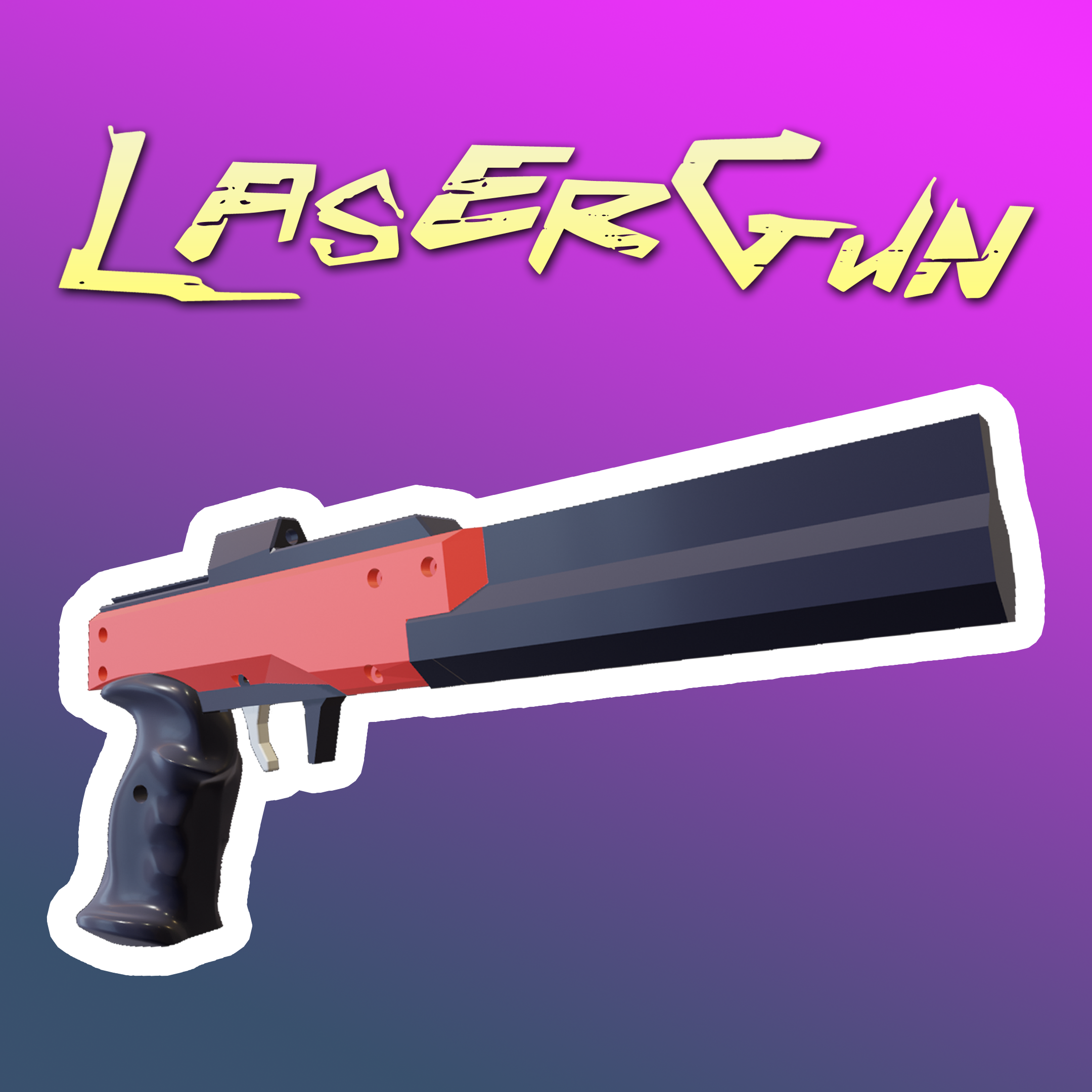 laser gun dry shooting 3d printed pistol airsoft airgun fied target blaster 3D print model - Mito3D