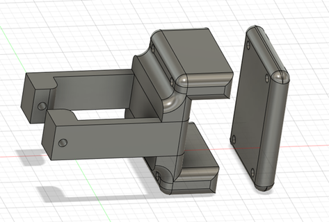 laser holder support 3d print model - Mito3D
