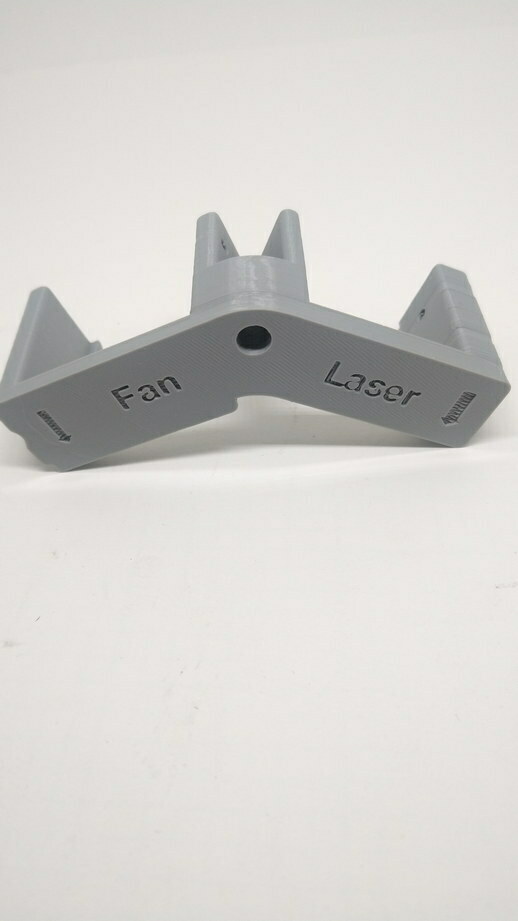 laser modulo fan supporto aria assistere diodo incisore 3D print model - Mito3D