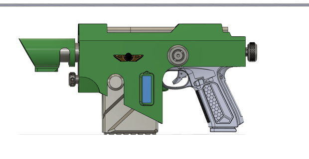 laspistol aap takım airsoft destek 3dbb tabanca sci fi lazer arkadiyen 3d print model - Mito3D