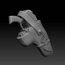 laspistol holsters game 40k warhammer toy 3d print model - Mito3D