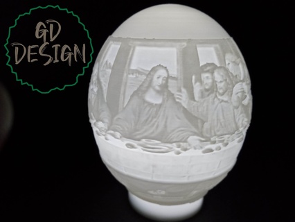last supper light easter egg jesus good friday cor tealight 3d print model - Mito3D