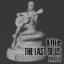 last us ii ellie various ps4 video game doll figure gamer naughty dog part toy collectable character guitar arch bow 3d print model - Mito3D