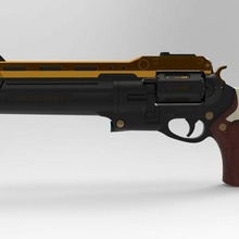 lastword destiny 2 gun pistol danger weapon military police game steel ammo junction revolving warning kerb 3d print model - Mito3D