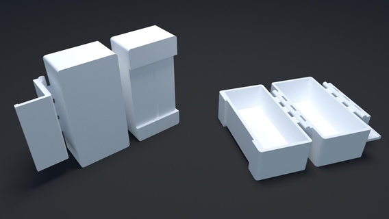 verriegelt Pip Lager Box robust Container print place einfach drucken Quellenpflicht 3d print model - Mito3D