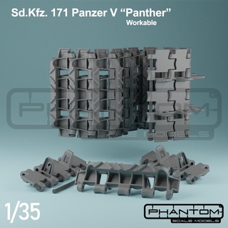 late track sdkfz 171 pzkpfwg panzer v panther - workable 1 35 1-35 tank ww2 wwii scale model scale135 soviet war german diorama tiger tracks wehrmacht 3d print model - Mito3D