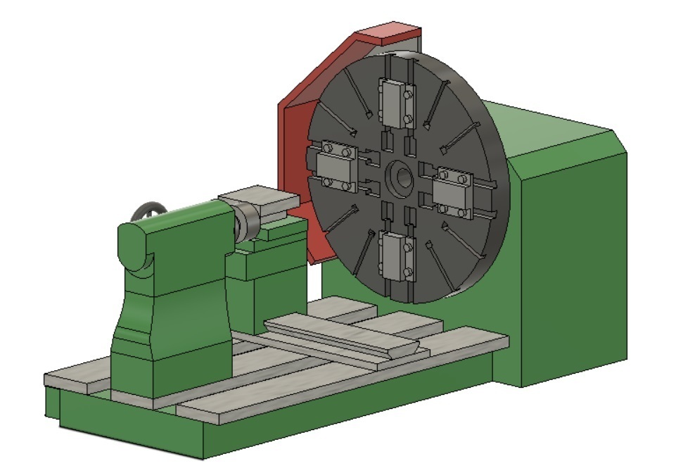 Drehbank Maschine Werkzeug Holz 3D print model - Mito3D