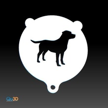 Latté Cappuccino Schablone Motiv Labrador 2 Vorlage Hund 3d print model - Mito3D