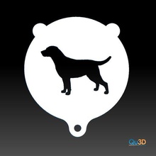 latté pochoir motif Labrador modèle cappuccino chien 3d print model - Mito3D