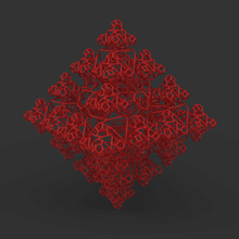 reticolo frattale cubo art test matematica arte la geometria 3d print model - Mito3D