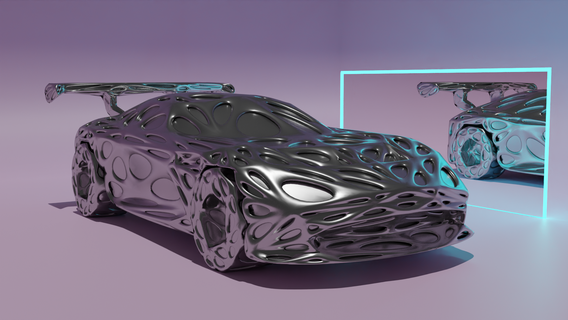 lattice mix car 3d print model - Mito3D