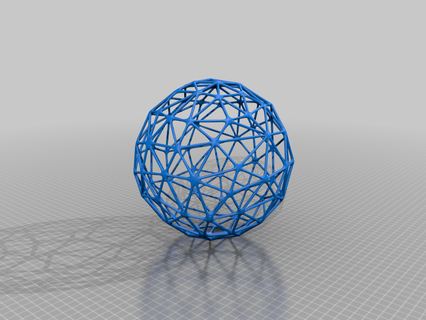 treillis sphère 180 bords 200mm art 2d lithophanes 3d print model - Mito3D