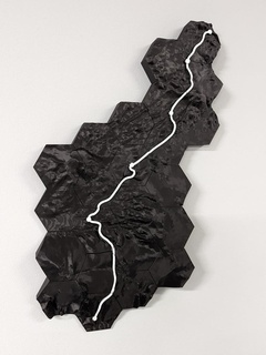havuz yolu iz İzlanda topografik harita 3d print model - Mito3D