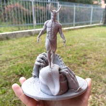 riendo demonio Arte criatura fantasía manos horror rpg miedo dientes sangre miniatura esculpir mesa minis d 3d print model - Mito3D