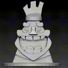 laughing king emote art 3dmodel 3dprint highpoly clash royale 3d print model - Mito3D